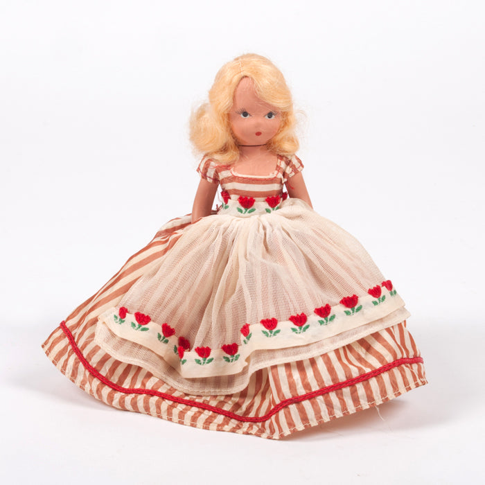 Vintage Nancy Ann Storybook Doll #185 Saturday's Child Red