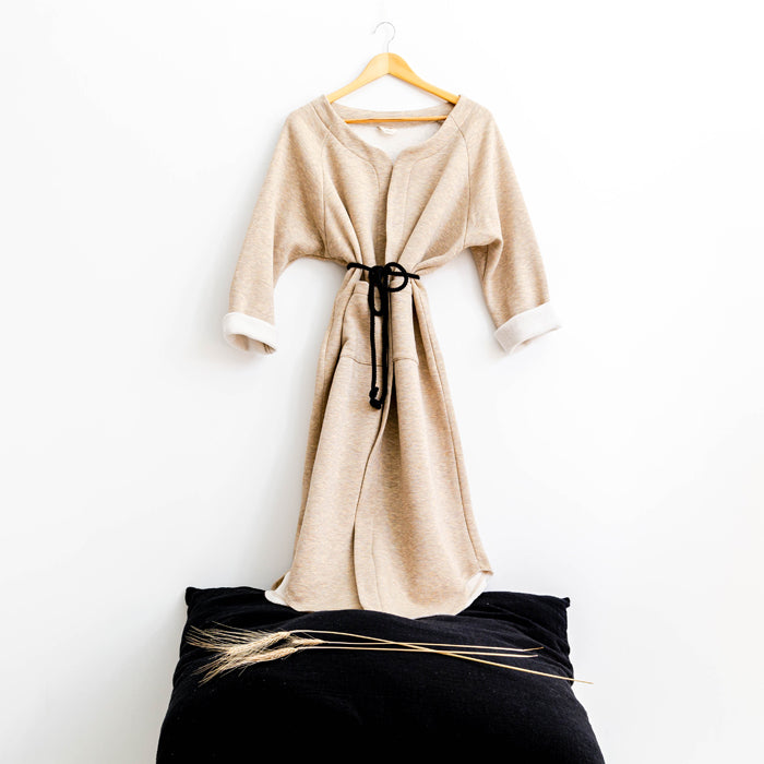 Woman By ADVICE Article Four Fleece Duster Robe Winter Wheat