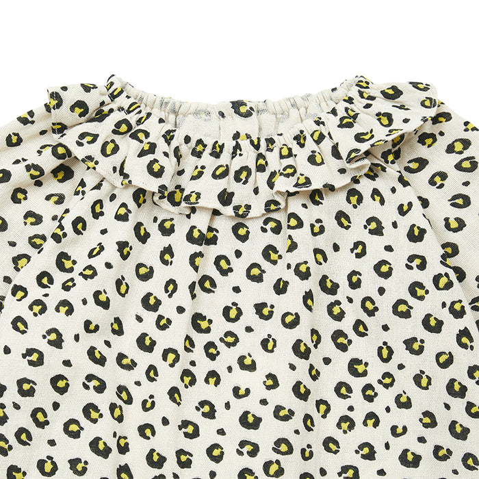 Bonton Baby Solane Blouse Beige Leopard Print